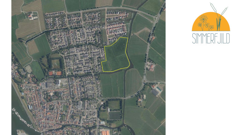 Locatie voor de beoogede nieuwbouw  in Makkum