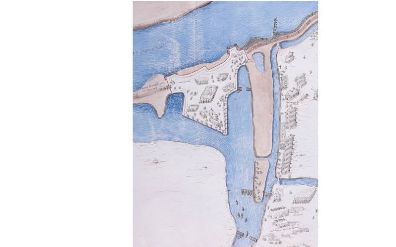 Op een kaart van Caspar de Robles uit 1572 staat de oudste vermelding van een steenfabriek in Makkum