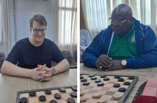 Jan van Dijk (links) en Jean Marc Ndjofang (rechts) De nummers 1 en 2
